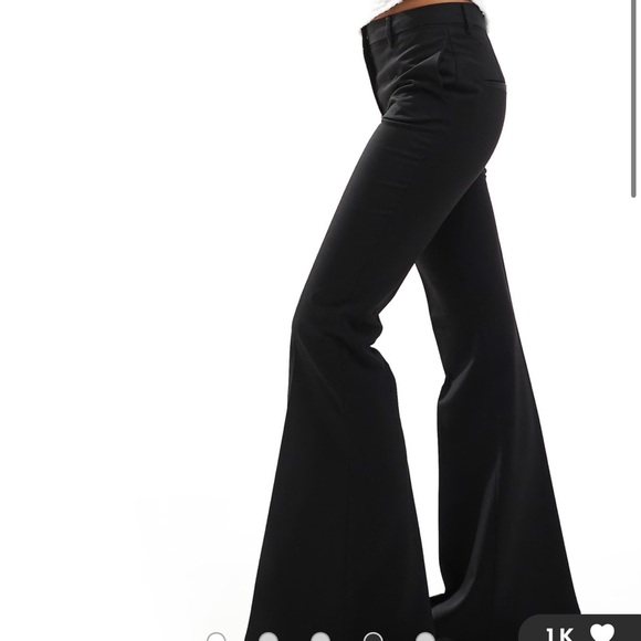 Monki tailored flare pants in black - Picture 2 of 4